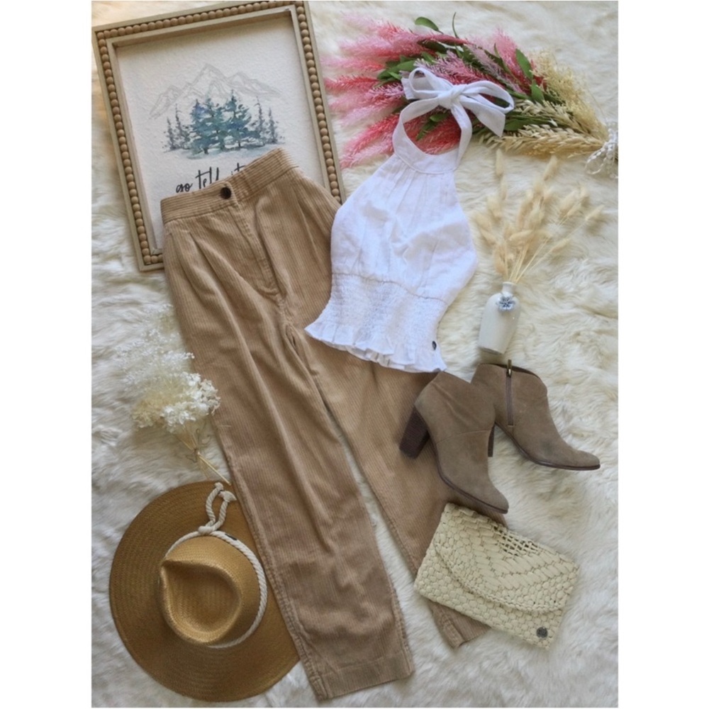 NWT Abercrombie & Fitch White Dimity Embroidered Lace Smocked Halter Sz XS S